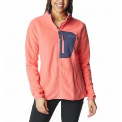 Bluza techniczna damska Columbia W Outdoor Tracks Full Zip. Czerwone bluzy bez kaptura damskie Columbia, s. Za 287.99 zł.