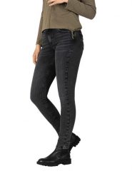 Timezone Dżinsy "Enya" - Slim fit - w kolorze antracytowym rozmiar: W26/L32. Czarne jeansy damskie Timezone, z podwyższonym stanem. Za 92.21 zł.
