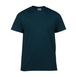 Ciężka Bawełniana Koszulka Z Krótkim Rękawem Dla Dorosłych Unisex. Niebieskie bluzki damskie Gildan, s, bez wzorów, z bawełny, sportowe, bez kołnierzyka, bez ramiączek. Za 30.99 zł.