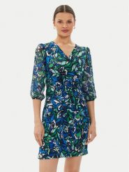 Morgan Sukienka letnia 241-RIMIO Niebieski Slim Fit. Niebieskie sukienki damskie Morgan, na lato, bez wzorów, z syntetyku, bez kołnierzyka, bez ramiączek. Za 469.99 zł.