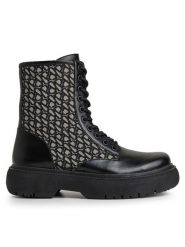Pepe Jeans Botki PLS50505 Czarny. Czarne botki damskie Pepe Jeans, z jeansu, bez obcasa, na płaskiej podeszwie, bez zapięcia. Za 609.99 zł.