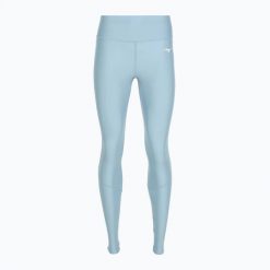 Legginsy do biegania damskie Mizuno BG3000. Niebieskie legginsy sportowe damskie Mizuno, m, bez wzorów, z elastanu, do biegania. Za 139.99 zł.