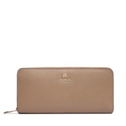 Portfel Furla. Brązowe portfele damskie Furla, bez wzorów. Za 799.99 zł.