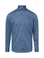 Olymp Level Five Koszula łatwa w prasowaniu Mężczyźni Slim Fit Bawełna niebieski, 42. Niebieskie koszule męskie Olymp Level Five, m, bez wzorów, z bawełny, bez kołnierzyka, bez ramiączek. Za 329.95 zł.