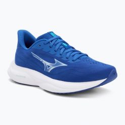 Buty do biegania męskie Mizuno Revolt 4. Niebieskie obuwie do biegania damskie Mizuno. Za 299.99 zł.