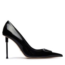 Szpilki Elisabetta Franchi. Czarne szpilki Elisabetta Franchi, bez wzorów, bez obcasa. Za 2,779.00 zł.