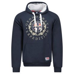 Bluza Geographical Norway GIGER NAVY DB MEN 100 granatowy męska. Niebieskie bluzy bez kaptura męskie Geographical Norway, m. Za 139.00 zł.