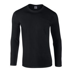 Koszulka Z Długim Rękawem Unisex Softstyle Dla Dorosłych. Czarne bluzki damskie Gildan, xl, bez wzorów, sportowe, bez kołnierzyka, bez ramiączek. Za 65.99 zł.