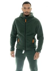 Męska bluza z kapturem z mikropolaru „Basic”. Zielone bluzy sportowe męskie LEONE 1947 APPAREL, m, z polaru. Za 164.19 zł.