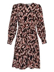 MOSS COPENHAGEN Sukienka "Bellamaya Rhian" w kolorze czarno-jasnoróżowym rozmiar: XS. Czarne sukienki damskie MOSS COPENHAGEN, xs, bez wzorów, bez kołnierzyka, bez ramiączek, midi, rozkloszowane. Za 144.92 zł.