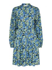 SELECTED FEMME Sukienka "Jana" w kolorze błękitnym rozmiar: 40. Niebieskie sukienki damskie Selected Femme, bez wzorów, z wiskozy, bez kołnierzyka, bez ramiączek, midi. Za 118.28 zł.