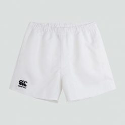 Szorty z poliestru Canterbury Professional. Białe szorty męskie CANTERBURY, z materiału, bez kołnierzyka. Za 220.00 zł.