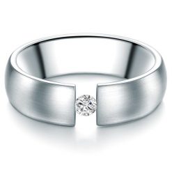 Trilani Pierścionek z Stal nierdzewna w Srebrny Pierścionki 1 ct Damski. Szare pierścionki damskie Trilani, srebrne. Za 229.99 zł.
