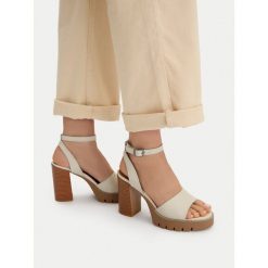 Sandały G-Star. Brązowe sandały damskie G-Star, bez wzorów, bez obcasa, na słupku. Za 279.99 zł.
