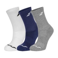 Skarpety sportowe Babolat Crew Socks 3 Pack. Białe skarpetki damskie BABOLAT, bez wzorów, z bawełny. Za 52.00 zł.