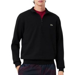 Sweter - Casual - Mężczyźni - Lacoste 1HS1 - Bawełna, długie rękawy - Czarny. Czarne swetry męskie Lacoste, na jesień, m, bez wzorów, z bawełny, bez kołnierzyka. Za 568.75 zł.