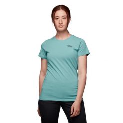 Koszulka turystyczna damska Black Diamond Desert To Mountain T-shirt. Zielone bluzki damskie Black Diamond, l, bez wzorów, sportowe, bez kołnierzyka, bez ramiączek. Za 112.99 zł.