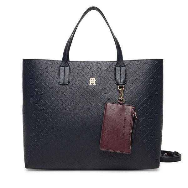 Torebka Tommy Hilfiger. Niebieskie torebki klasyczne damskie Tommy Hilfiger, bez wzorów, bez dodatków. Za 669.99 zł.