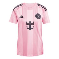 Koszulka domowa damska Inter Miami FC Messi 2025/26. Czerwone bluzki damskie Adidas, bez wzorów, sportowe, bez kołnierzyka, bez ramiączek. W wyprzedaży za 410.00 zł.