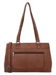 Beagles Skórzana torebka "Benidorm" w kolorze brązowym - 33 x 21 x 11 cm rozmiar: onesize. Brązowe torebki klasyczne damskie Beagles, bez wzorów, z materiału, bez dodatków. Za 195.99 zł.