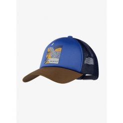 Czapka z daszkiem Buff Trucker Cap - arand blue. Niebieskie czapki męskie Buff, bez wzorów, sportowe. Za 109.99 zł.
