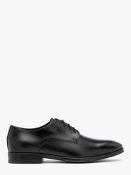 Czarne wizytowe półbuty męskie AMANO. Czarne buty wizytowe męskie Ryłko, ze skóry, bez zapięcia. Za 429.99 zł.