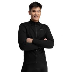 Męska zimowa kurtka rowerowa softshell Kolarstwo Siroko Core Everest. Czarne kurtki softshell damskie SIROKO, l, bez wzorów, z materiału, bez kaptura. Za 169.00 zł.