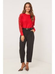 Soft Cashmere Sweter w kolorze czerwonym rozmiar: 38/40. Czerwone swetry klasyczne damskie Soft Cashmere, z kaszmiru, bez kołnierzyka. Za 164.45 zł.