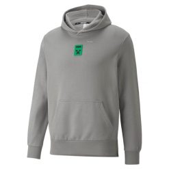 Bluza dresowa męska Puma X MINECRAFT. Szare bluzy bez kaptura męskie Puma, m, z dresówki. Za 331.99 zł.