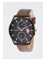 U.S. Polo Assn. Zegarek kwarcowy w kolorze brązowo-czarnym rozmiar: onesize. Brązowe, analogowe zegarki męskie U.S. Polo Assn., metalowe. Za 304.99 zł.