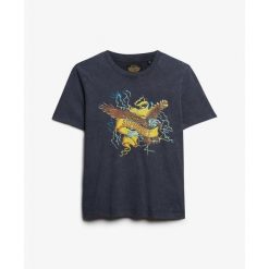 Koszulka damska z luźnym krojem i wzorem Superdry Biker Rock. Czarne t-shirty damskie Superdry., xs, bez wzorów, bez kołnierzyka. Za 140.10 zł.