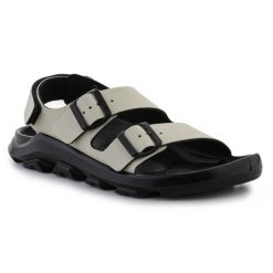 Sandały Birkenstock Mogami 1027089 beżowy. Brązowe sandały męskie z materiału, bez zapięcia. Za 613.11 zł.