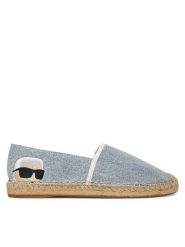 KARL LAGERFELD Espadryle KL80111 Niebieski. Niebieskie espadryle damskie Karl Lagerfeld, bez wzorów, z materiału, bez obcasa. Za 359.99 zł.