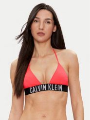 Calvin Klein Swimwear Góra od bikini KW0KW02666 Różowy. Czerwone bikini damskie Calvin Klein Swimwear, bez wzorów. Za 219.99 zł.