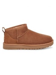 UGG Botki w kolorze jasnobrązowym ze skóry jagnięcej rozmiar: 36. Brązowe botki damskie Ugg, ze skóry, z okrągłym noskiem, bez obcasa, bez zapięcia. Za 671.44 zł.