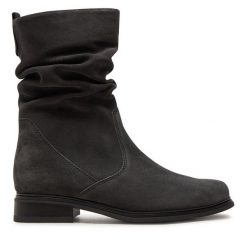 Botki Gabor. Szare botki damskie Gabor, bez obcasa, na płaskiej podeszwie, bez zapięcia. Za 759.99 zł.