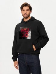Hugo Bluza Deseqino 50521506 Czarny Relaxed Fit. Czarne bluzy bez kaptura męskie Hugo, m, z bawełny. Za 449.99 zł.