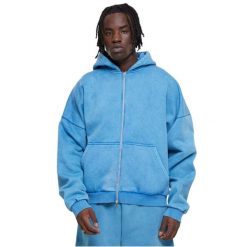 Bluza z kapturem i zamkiem błyskawicznym Urban Classics 90's Heavy Sand Washed. Niebieskie bluzy z kapturem męskie Urban Classics, m. Za 305.50 zł.