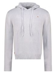 Geographical Norway Sweter "Flicker" w kolorze szarym rozmiar: XXL. Szare swetry męskie Geographical Norway, xxl, bez wzorów, z bawełny, bez kołnierzyka. Za 122.38 zł.