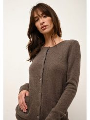 Just Cashmere Kaszmirowy kardigan "Katharine" w kolorze brązowym rozmiar: S. Brązowe kardigany damskie Just Cashmere, s, bez wzorów, z kaszmiru. Za 356.78 zł.