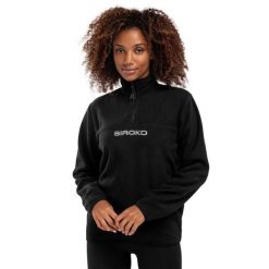 Bluza z grubego polaru damska Shadow-W SIROKO. Czarne bluzy z kapturem damskie SIROKO, na zimę, m, z elastanu. Za 127.00 zł.