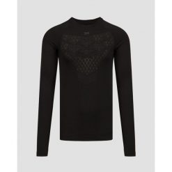 Koszulka biegowa męska termoaktywna X-Bionic Twyce Run Shirt LS Black. Czarne bielizna termoaktywna męska X BIONIC, m, bez ramiączek, rowerowe. W wyprzedaży za 325.00 zł.