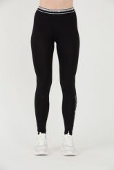 EMPORIO ARMANI Czarne damskie legginsy Stretch Logo, Rozmiar S. Czarne legginsy damskie Emporio Armani, s, bez wzorów. W wyprzedaży za 198.99 zł.