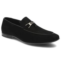 Czarne Mokasyny John Doubare Eleganckie Buty Męskie. Czarne buty wizytowe męskie John Doubare, bez zapięcia. Za 479.00 zł.