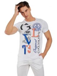 Galvanni T-shirt w kolorze białym rozmiar: S. Białe t-shirty męskie Galvanni, s, bez wzorów, bez kołnierzyka. Za 26.31 zł.