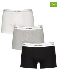 CALVIN KLEIN UNDERWEAR Bokserki (3 pary) w kolorze czarno-szaro-białym rozmiar: XL. Białe bokserki męskie Calvin Klein Underwear, bez wzorów. Za 131.74 zł.