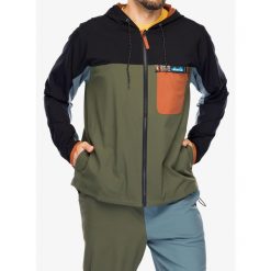 Kurtka męska Kavu River Throwshirt. Zielone kurtki męskie KAVU, m, bez wzorów, z softshellu, sportowe, bez kaptura. Za 377.99 zł.