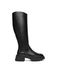 Badura Kozaki C-ANIKA-MX1065-11 Czarny. Czarne kozaki damskie Badura, ze skóry, bez obcasa, na płaskiej podeszwie. Za 449.99 zł.