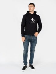 Les Hommes Bluza "Hoodie LH" | LBH1006700P | Mężczyzna | Czarny. Czarne bluzy bez kaptura męskie Les Hommes, m, z bawełny. W wyprzedaży za 579.00 zł.