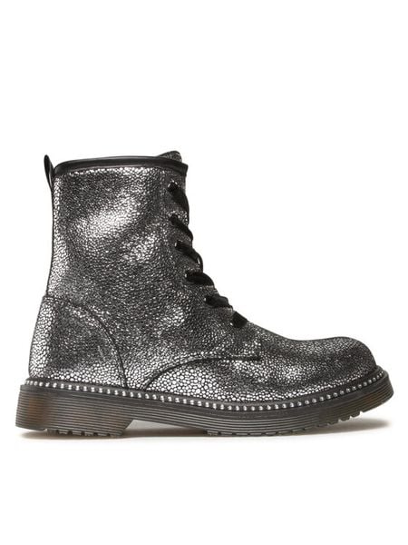 Nelli Blu Trapery CS102607-14 Srebrny. Szare kozaki dziewczęce Nelli Blu, ze skóry. Za 159.99 zł.